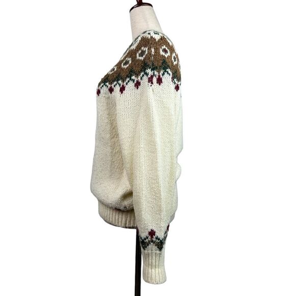 VTG 90s LIMITED EXPRESS Compagnie Internationale Fair Aisle Mock Neck Sweater - Picture 5 of 11